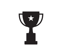 Trophy icon vector logo design template