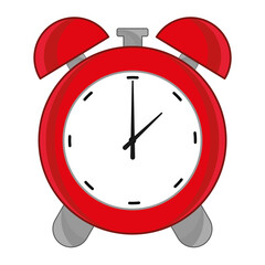 Red alarm clock icon. Classic timer - Vector