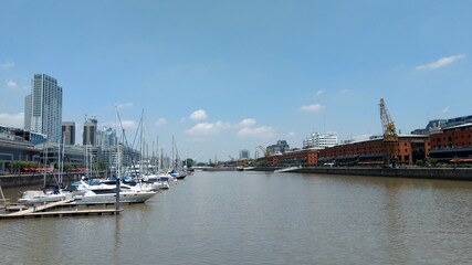 Naklejka premium boats in the harbor