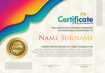 certificate template with luxury and texture pattern background