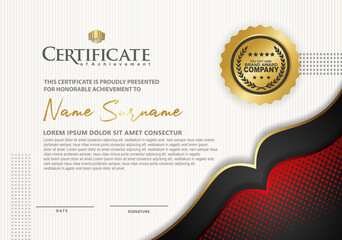 certificate template with luxury and texture pattern background