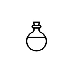 Magic potion vector icon  in black line style icon, style isolated on white background