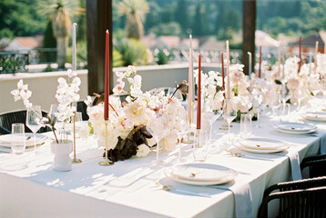 elegant table at wedding