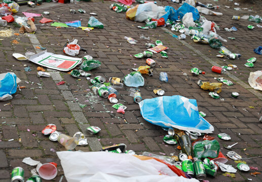 trash on street