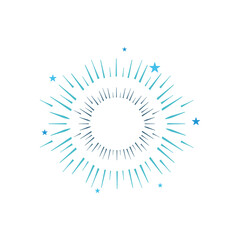 Obraz premium icon of round burst of firework, flat style