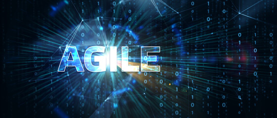 Business, Technology, Internet and network concept. Agile Software Development.