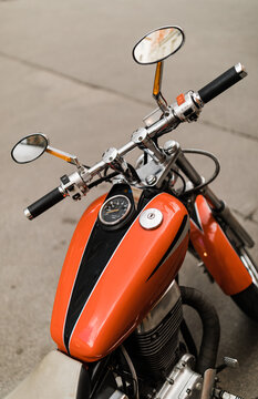 old motorcycle on the street
