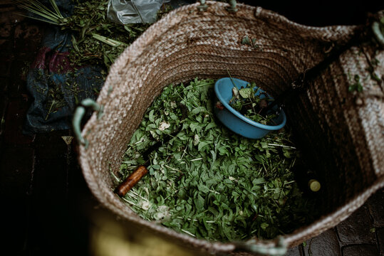 Mint in a basket