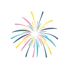 Obraz premium firework burst rays icon, flat style