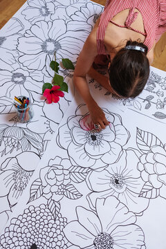 Anonymous Artist Working On Paper Drawings