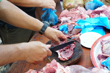 fresh beef ready to cook