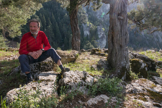 Man sitting in nature