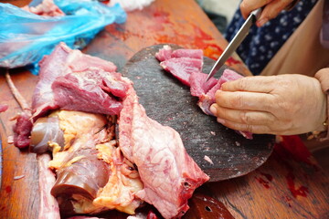 fresh beef ready to cook
