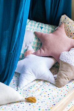 Cute Pillows on Cild's Bed