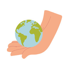 hands supporting the world and giving support