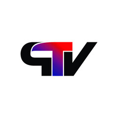 Letter PTV monogram logo design vector