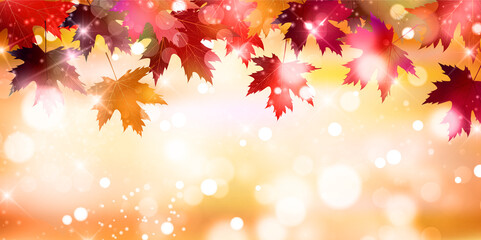 Fototapeta premium 紅葉 もみじ 秋 背景