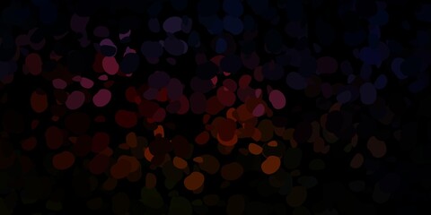 Dark pink, yellow vector background with random forms.