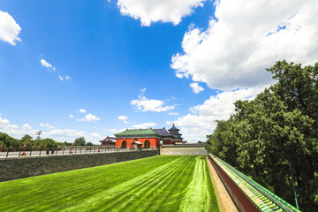 Danbi bridge in the temple of Heaven Park, Beijing, China. Beautiful environment of the temple of Heaven Park in Beijing
