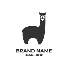 llama logo concept for business company.