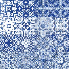 Portuguese ornamental azulejo ceramic.
