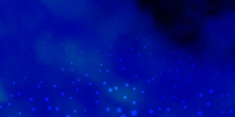 Dark BLUE vector pattern with abstract stars. Blur decorative design in simple style with stars. Best design for your ad, poster, banner.