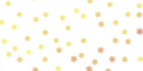 Light Yellow vector natural layout with flowers.