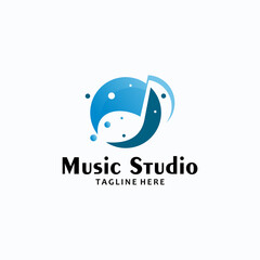 music logo icon vector isolated