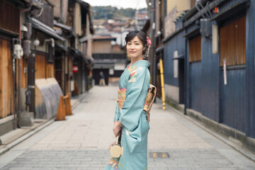 着物の女性　京都　祇園
