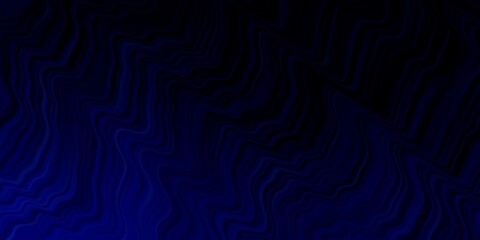 Fototapeta premium Dark BLUE vector texture with curves. Bright sample with colorful bent lines, shapes. Pattern for websites, landing pages.
