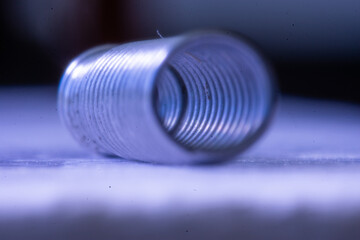 close up of a spring 