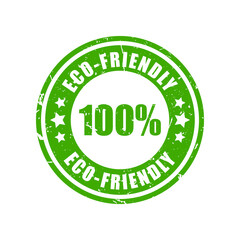 Vector Distressed Eco Friendly Stamp