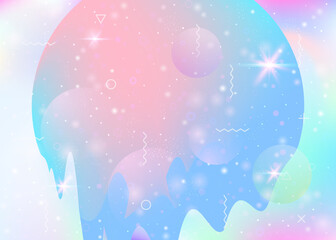 Abstract landscape with holographic cosmos and future universe background.