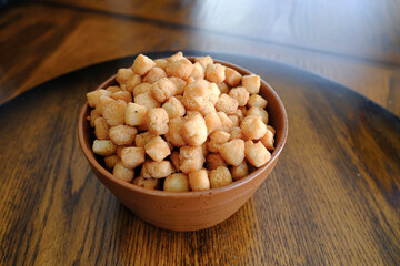 Nigerian Chin Chin Served in a bowl at home