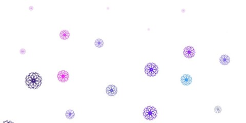 Light multicolor vector natural layout with flowers.