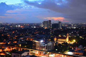Fototapeta na wymiar Quezon City overview in Philippines