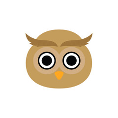 Cute owl head vector cartoon