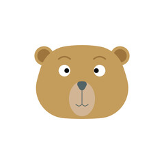 Bear head cartoon vecor