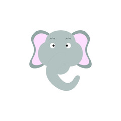 Cute Elephant head cartoon
