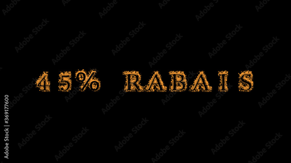Fototapete 45% rabais fire text effect black background. animated text effect with high visual impact. letter a