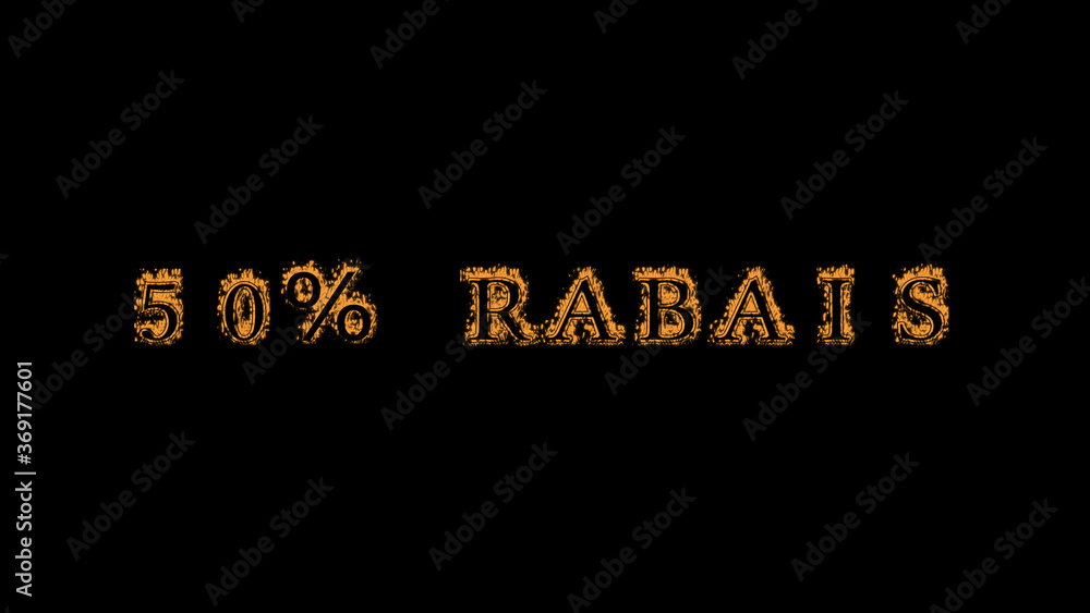 Fototapete 50% rabais fire text effect black background. animated text effect with high visual impact. letter a