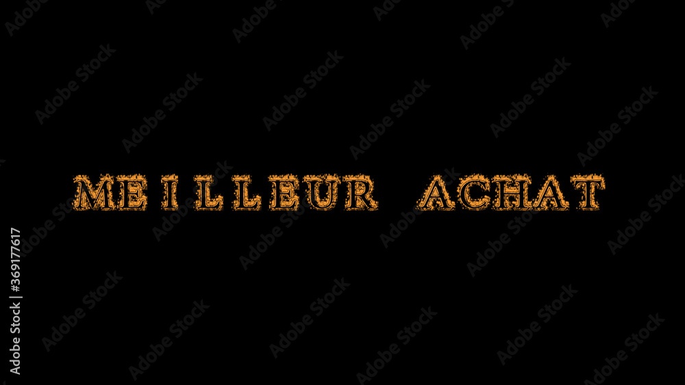 Fototapete meilleur achat fire text effect black background. animated text effect with high visual impact. lett