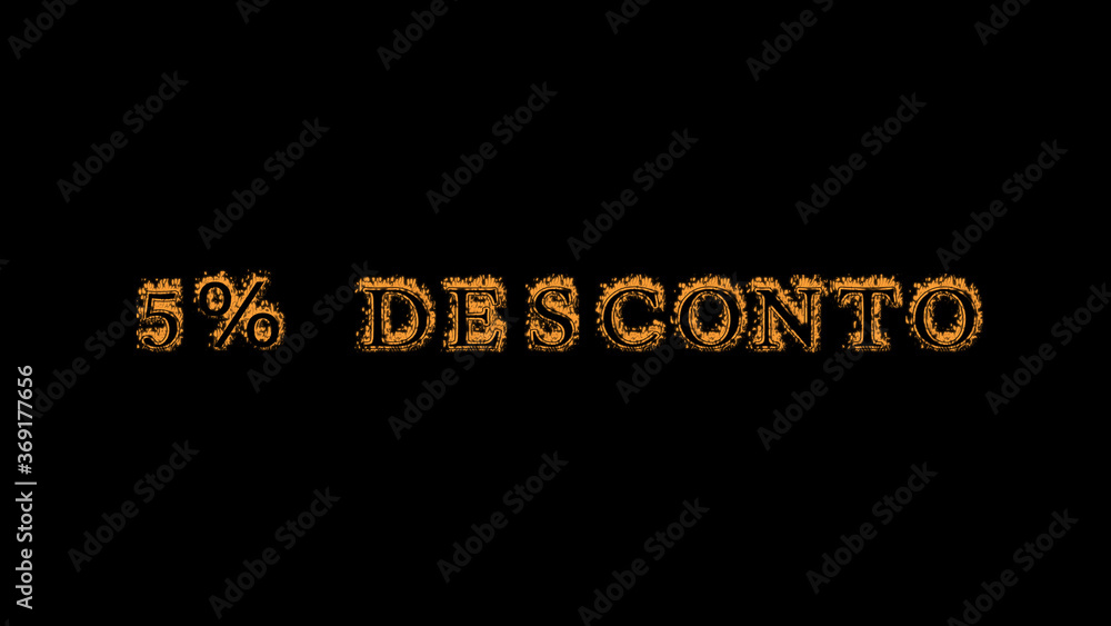 Fototapete 5% desconto fire text effect black background. animated text effect with high visual impact. letter 