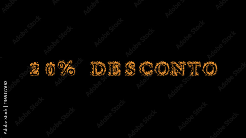 Fototapete 20% desconto fire text effect black background. animated text effect with high visual impact. letter