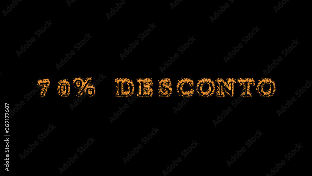 Fototapete 70% desconto fire text effect black background. animated text effect with high visual impact. letter