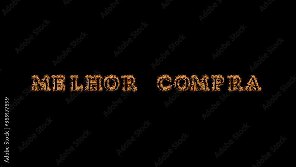 Fototapete melhor compra fire text effect black background. animated text effect with high visual impact. lette