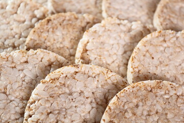 Rice cakes. Macro.