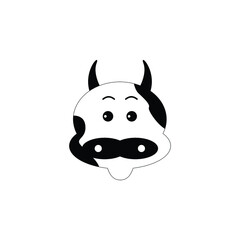 vector illustration of cow
