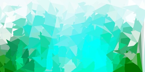 Light green vector abstract triangle pattern.