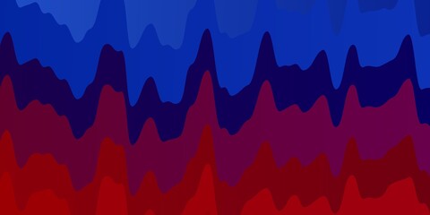 Light Blue, Red vector background with curved lines. Abstract gradient illustration with wry lines. Pattern for busines booklets, leaflets